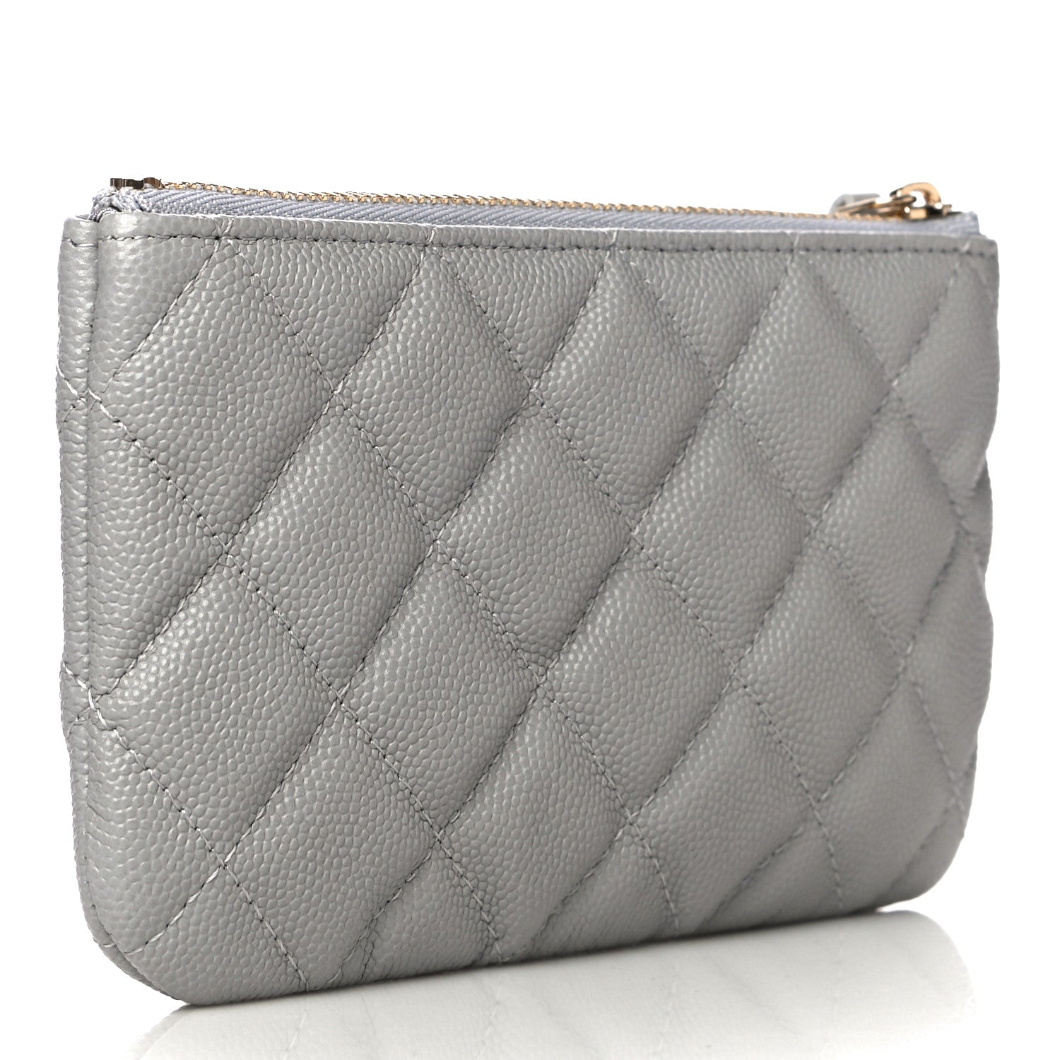 Chanel Caviar Quilted Small Cosmetic Case Grey 3 of 11
