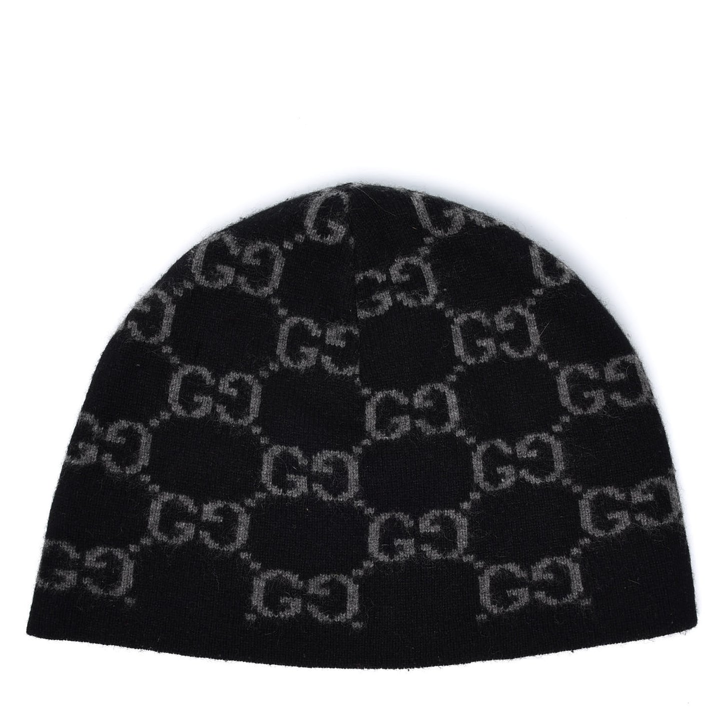 Cashmere GG Monogram Beanie Hat Black