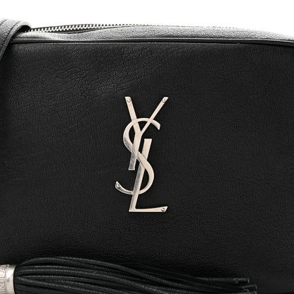 Saint Laurent Grained Lambskin Monogram Lou Camera Bag Black 8 of 11