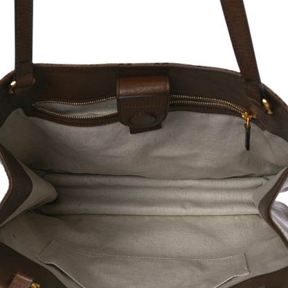 Gucci Monogram Horsebit 1955 Tote Bag Beige Brown Sugar 5 of 9