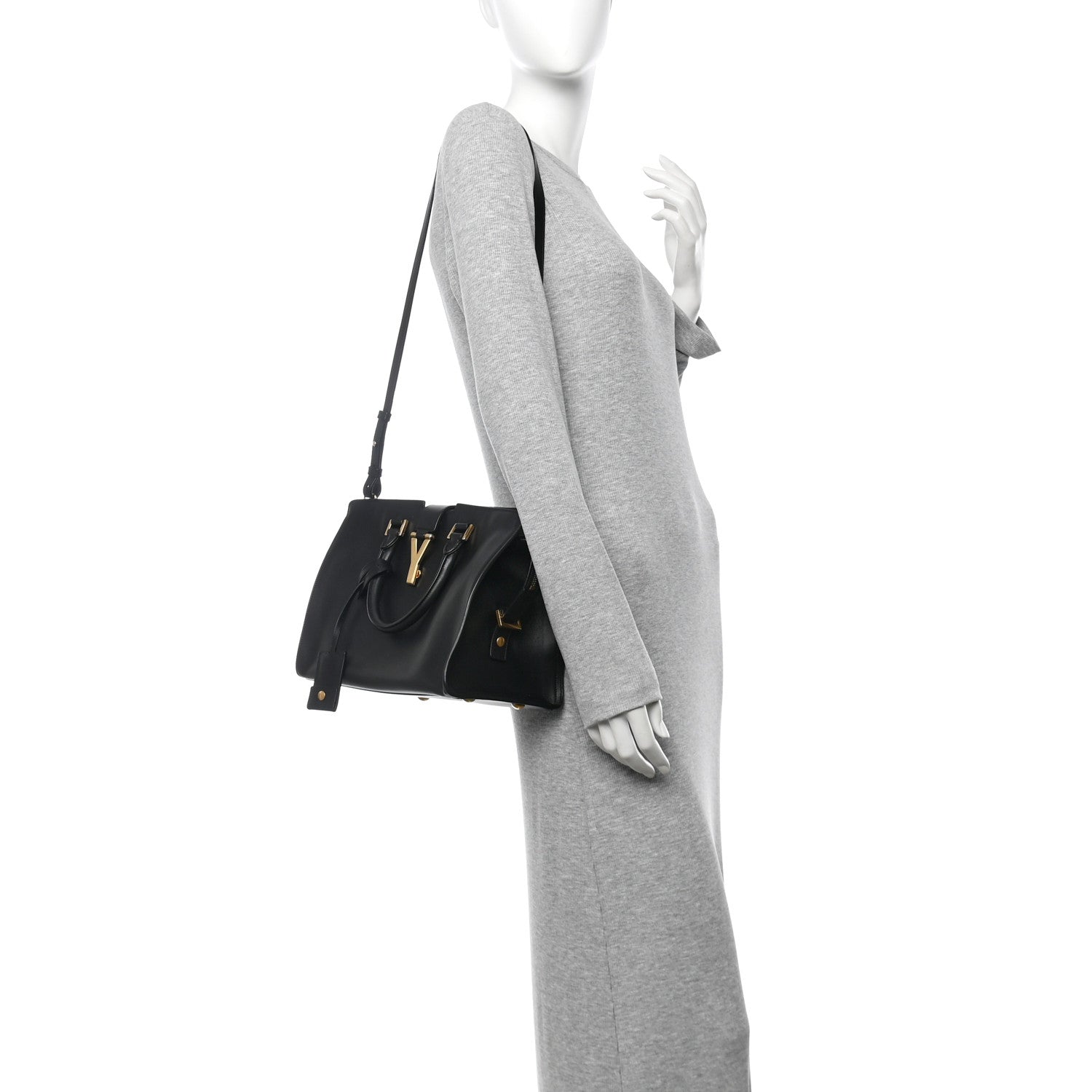 Saint Laurent Calfskin Small Classic Y Cabas Black 2 of 12