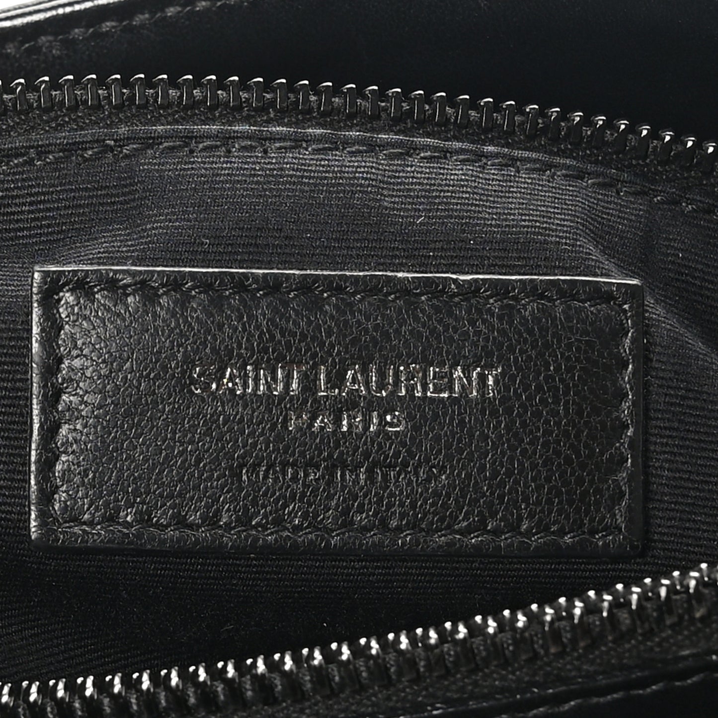 Calfskin Y Quilted Monogram Monochrome Medium Loulou Chain Satchel Black