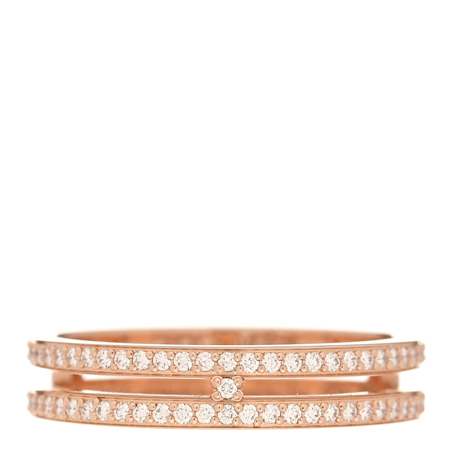 18K Rose Gold Diamond Ariane Wedding Band Ring 49 5