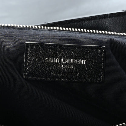 Saint Laurent Calfskin Y Quilted Monogram Large Loulou Chain Satchel Black 6 of 9