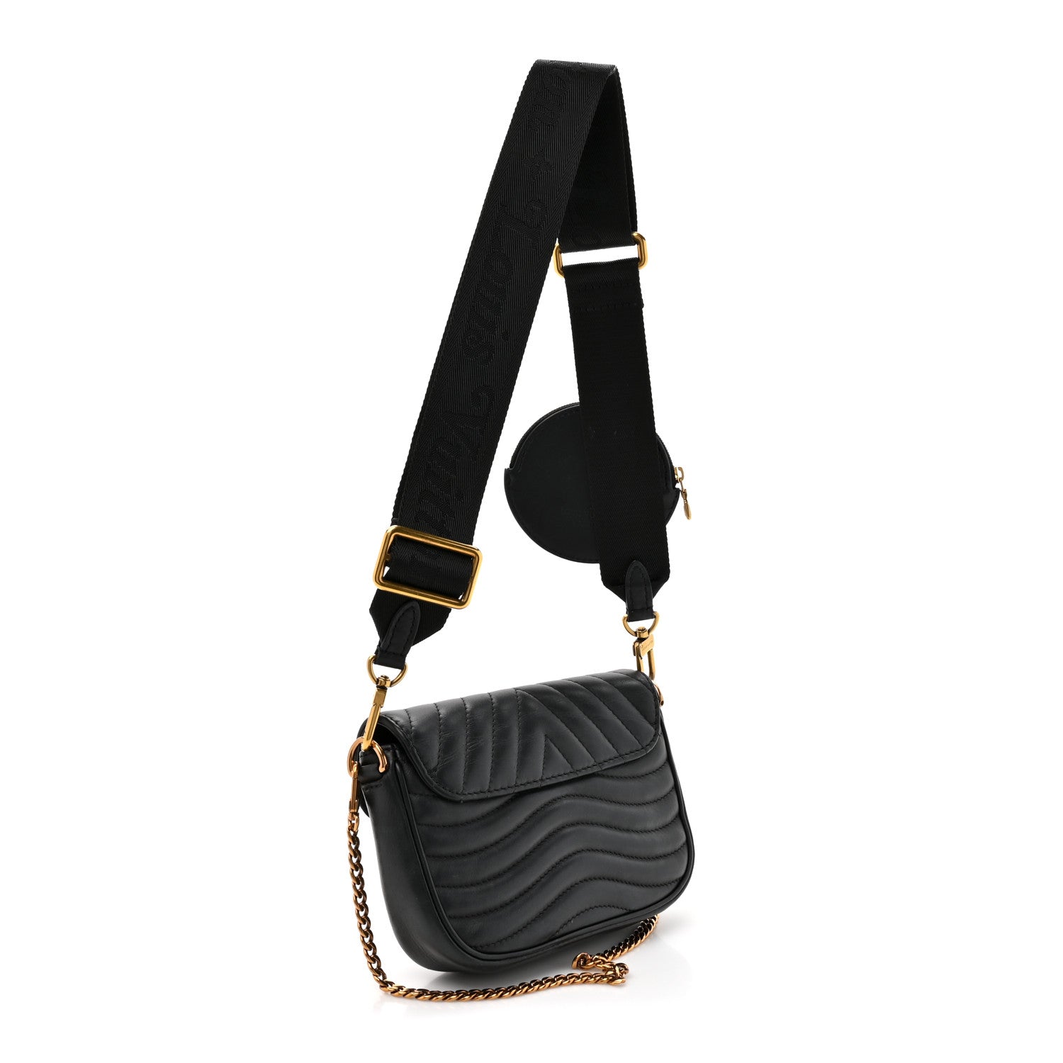 Louis Vuitton Calfskin New Wave Multi Pochette Black 3 of 13
