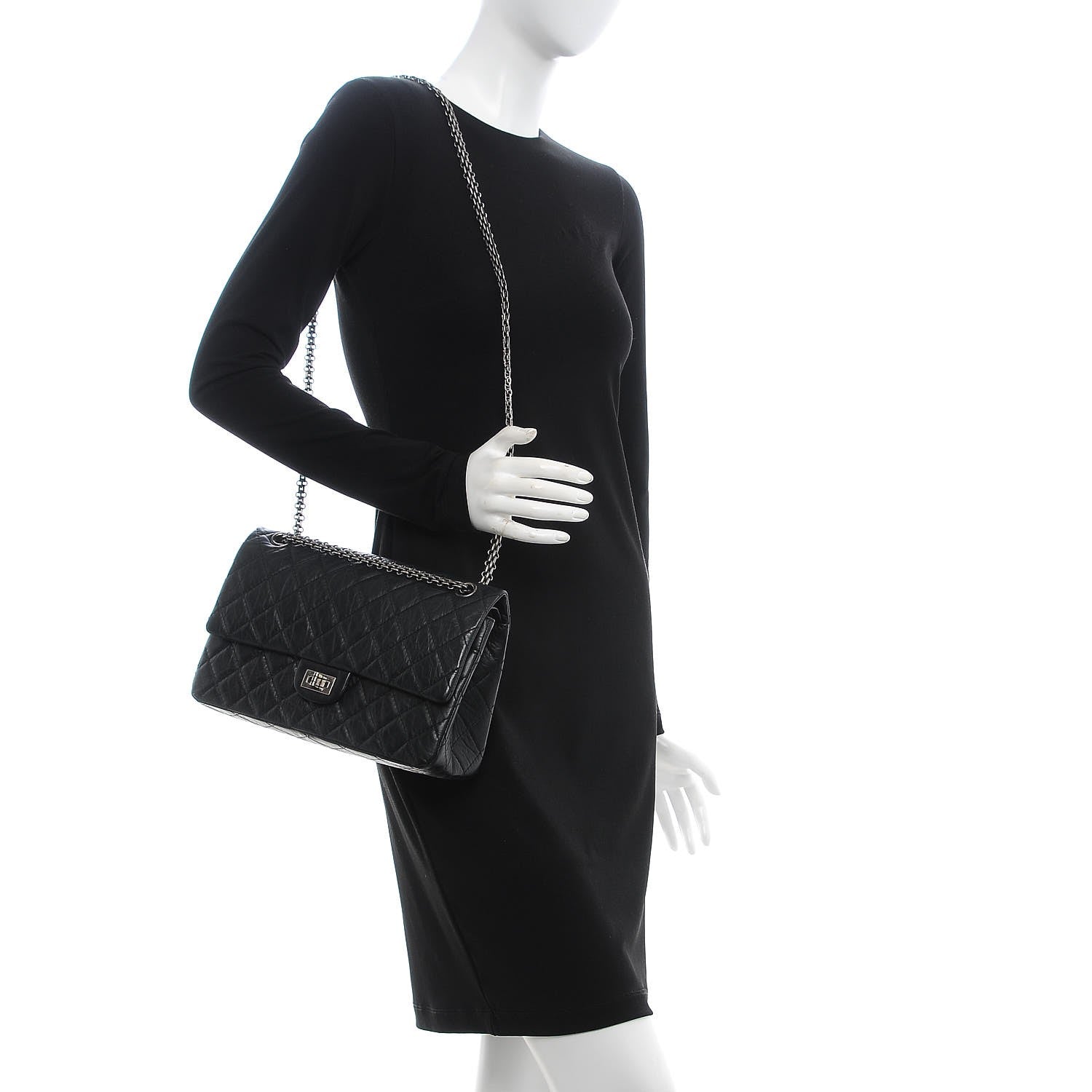 Chanel Aged Calfskin Quilted 2.55 Reissue 226 Flap Black 2 of 8