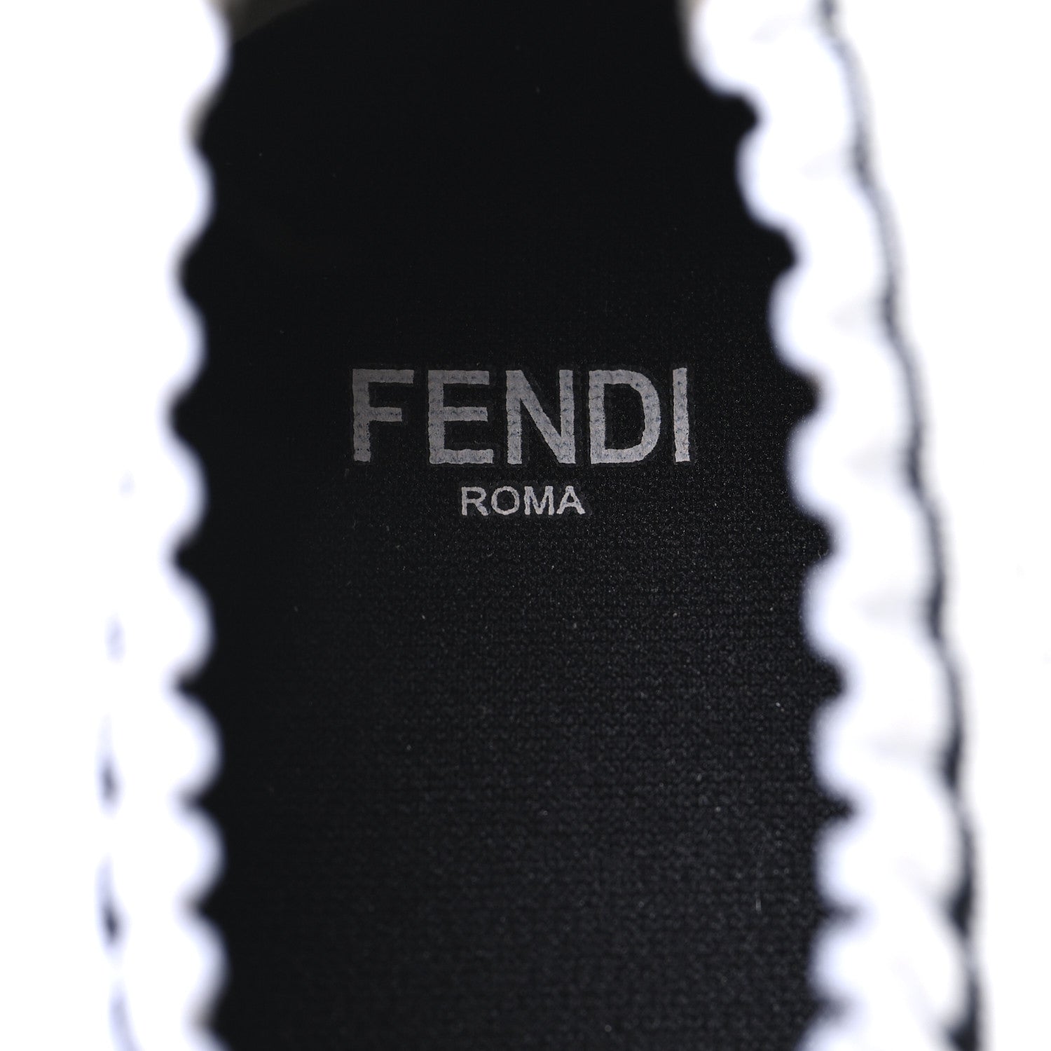 Fendi Stretch Knit Jacquard FF Lace-Up Sock Sneakers 39 Tobacco White Black 8 of 8