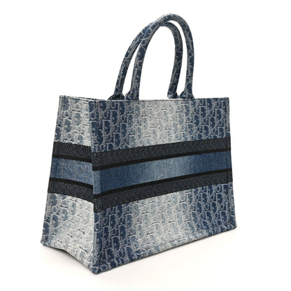 Christian Dior Oblique Denim Medium Book Tote Blue 3 of 10