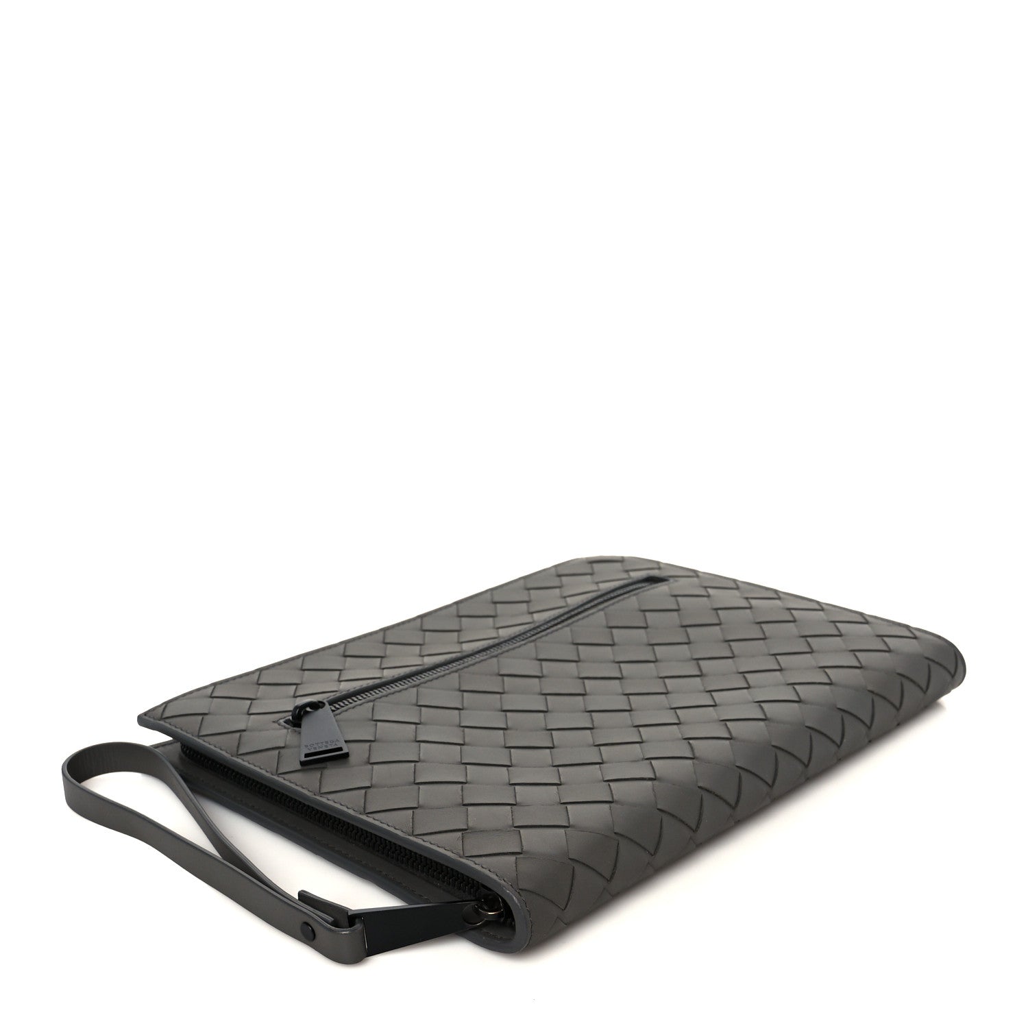Bottega Veneta Calfskin Intrecciato Small Document Case Grey 4 of 8
