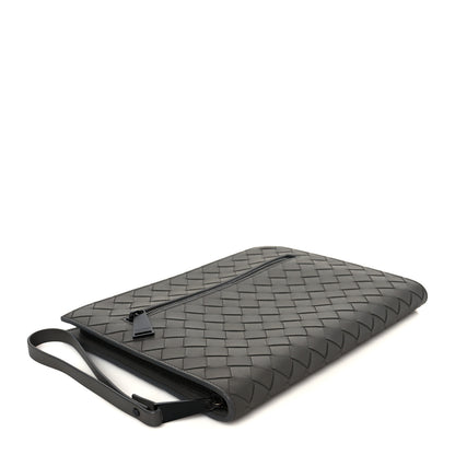 Bottega Veneta Calfskin Intrecciato Small Document Case Grey 4 of 8