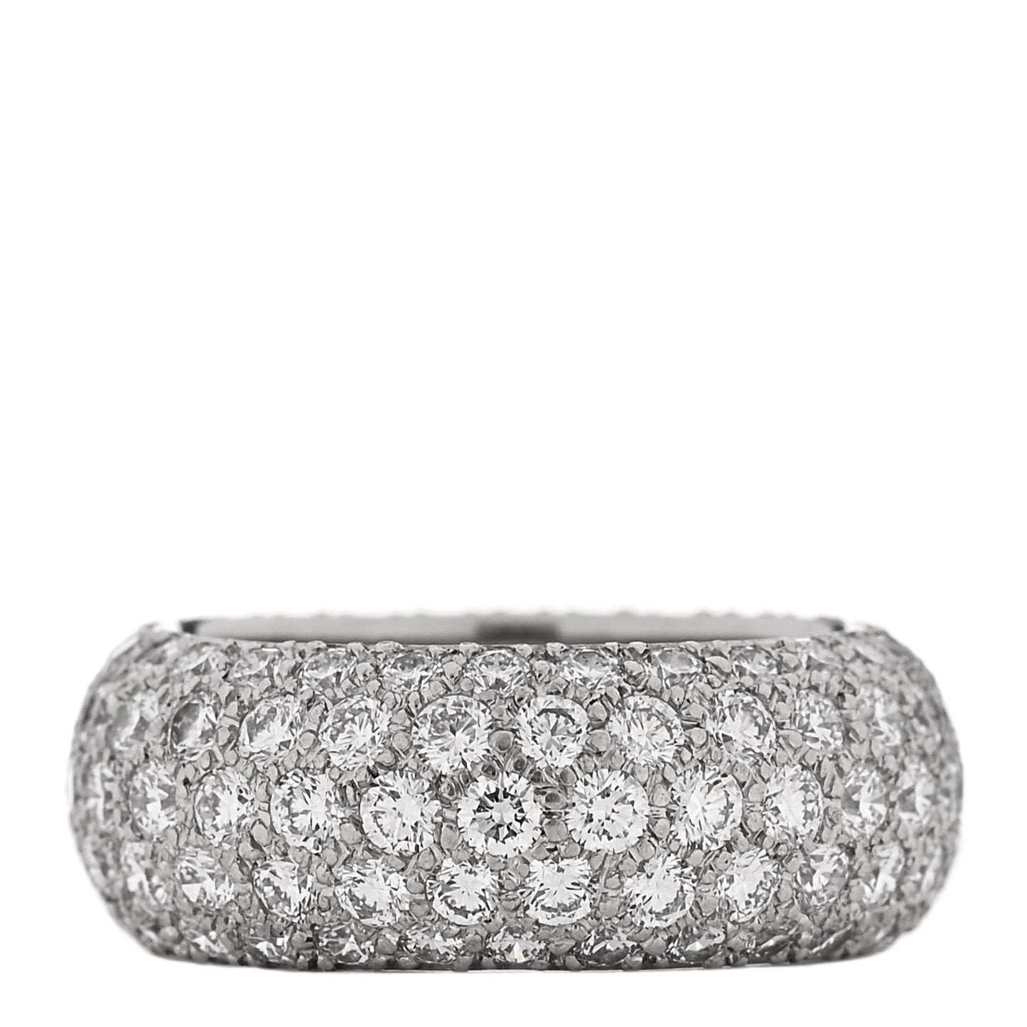 Platinum Diamond Five Row Etoile Band Ring 50 5.5