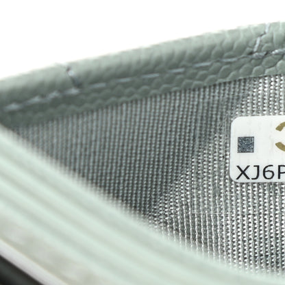 Chanel Caviar Quilted Card Holder Light Blue 8 of 9