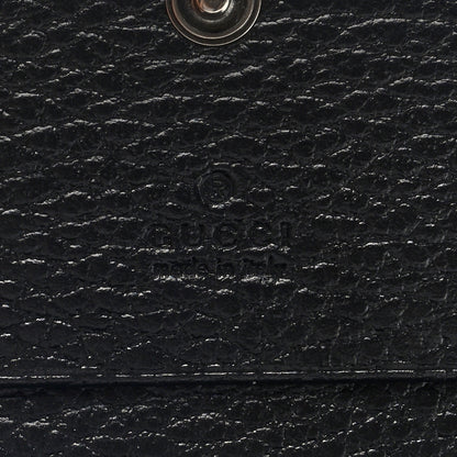 Gucci Dollar Calfskin Enamel Monochrome GG Marmont Card Case Black 6 of 7