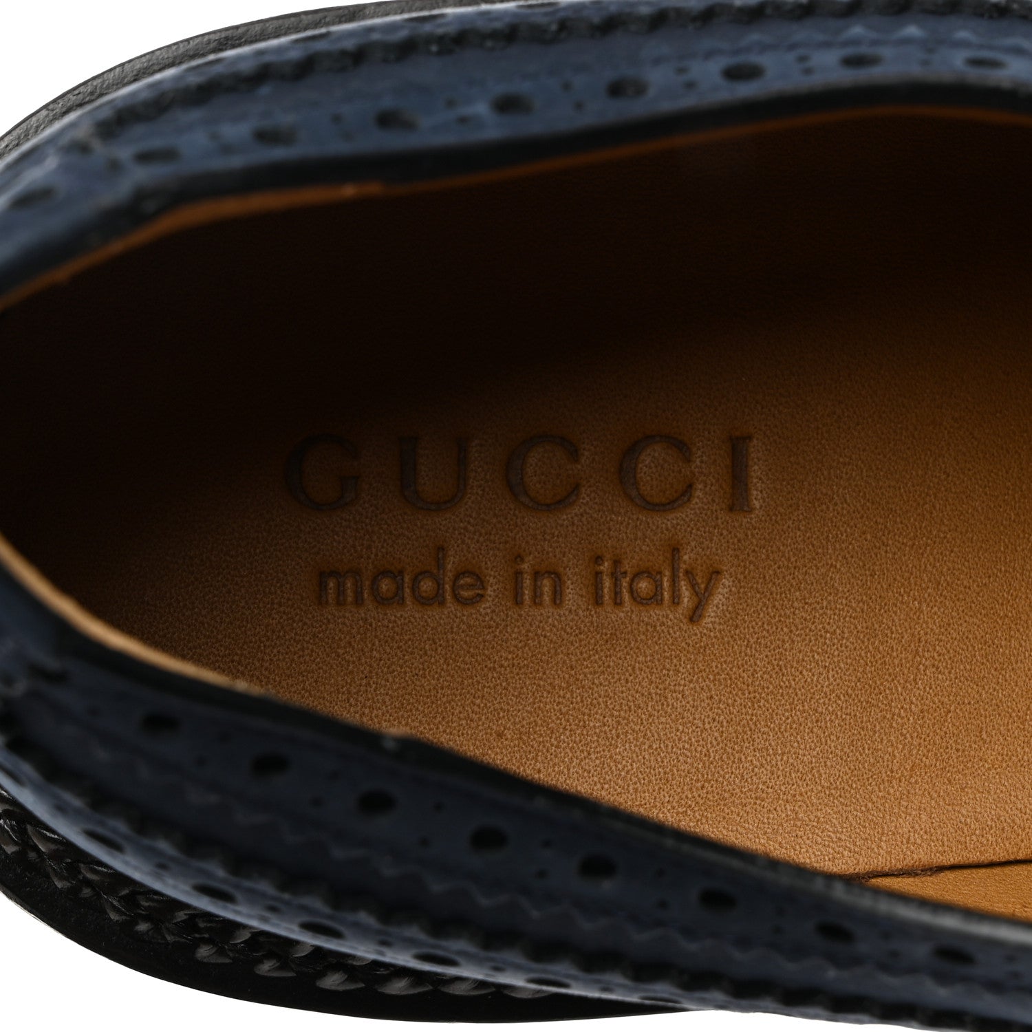 Gucci Nubuck Mens Brogue Derby 10 Blue 7 of 10