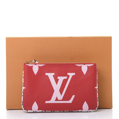 Louis Vuitton Monogram Giant Double Zip Pochette Rouge 9 of 9