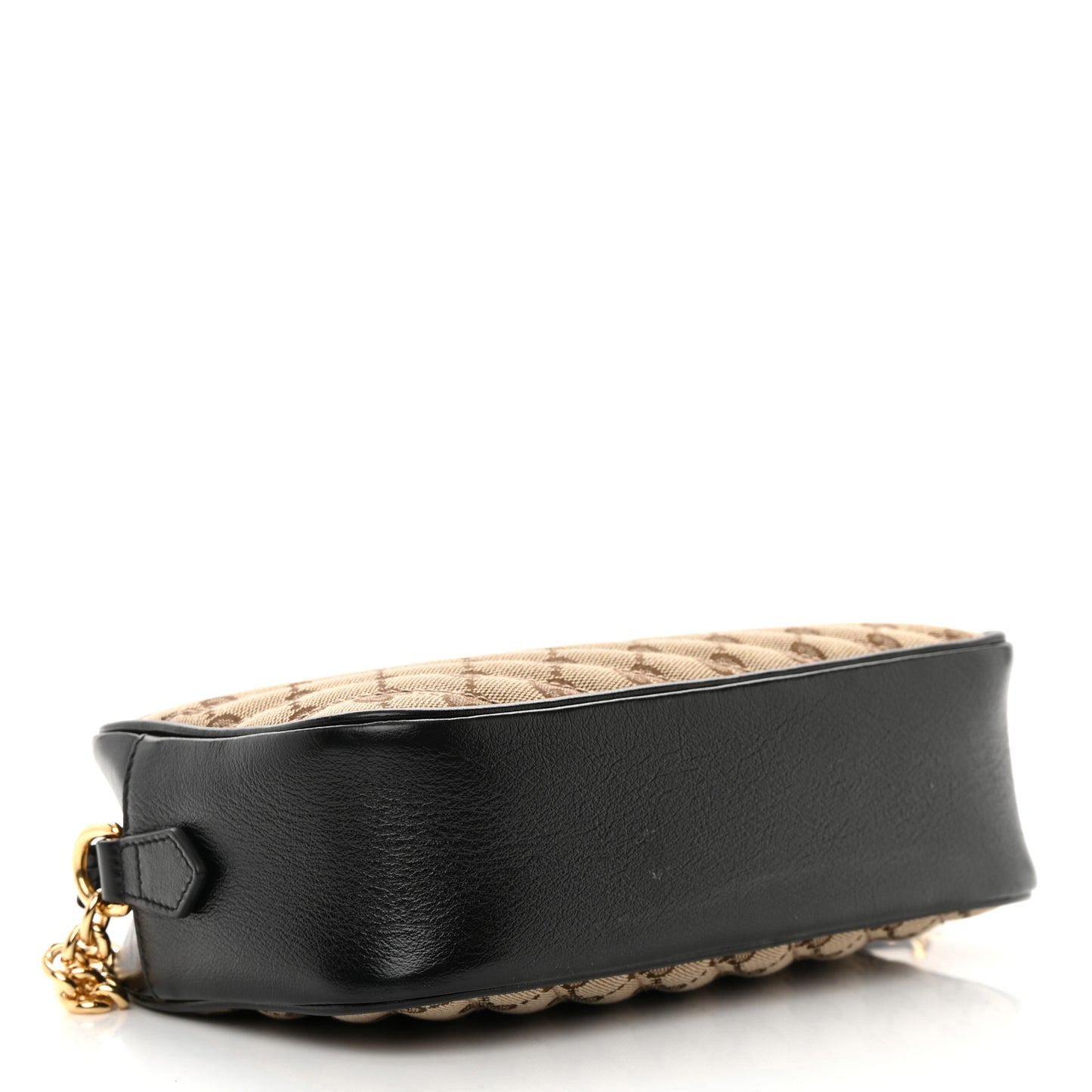 Monogram Matelasse Diagonal Small GG Marmont Chain Shoulder Bag Beige Black