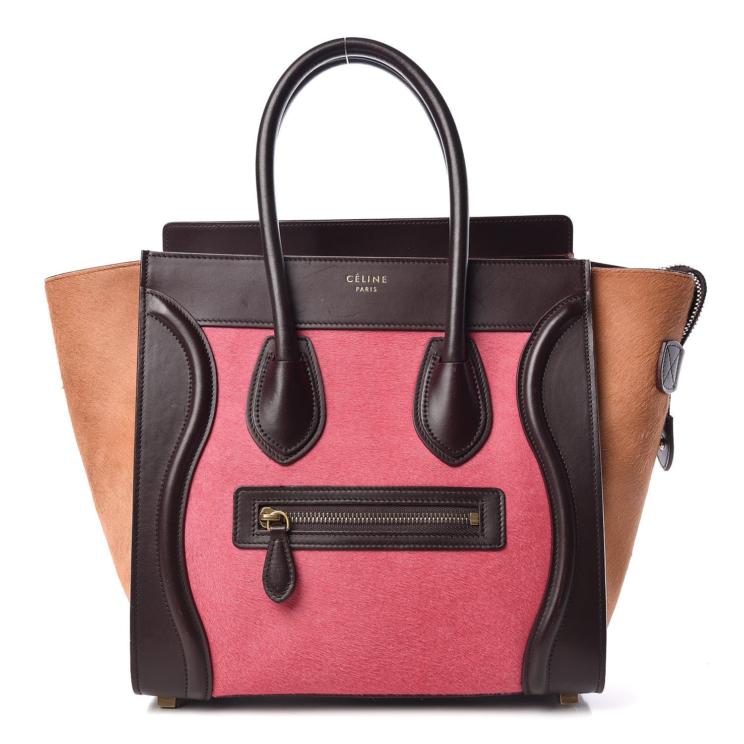 Celine Pony Hair Smooth Calfskin Micro Tri-Color Luggage Pink 1 of 9