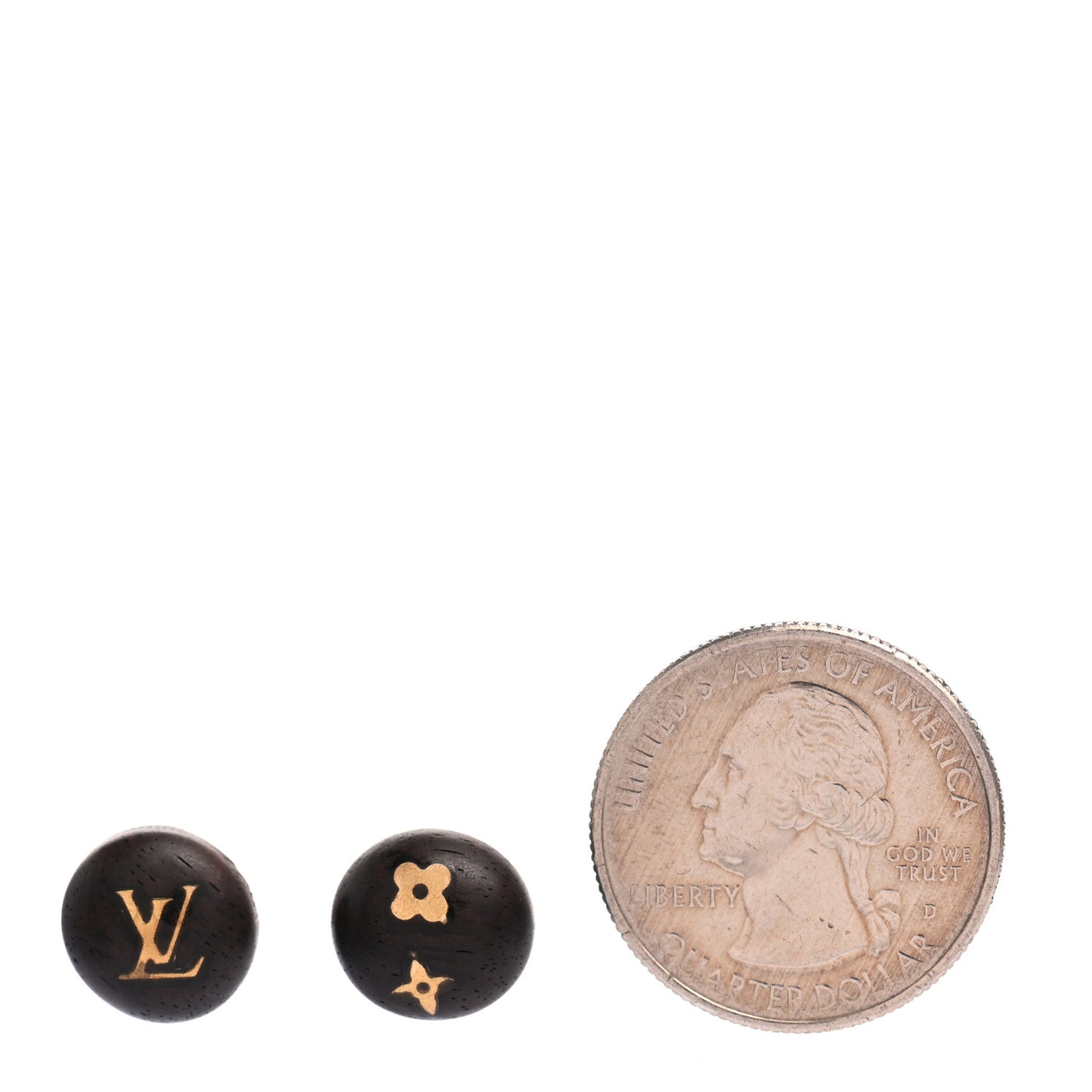 Tiger Wood Brass Silvania Stud Earrings