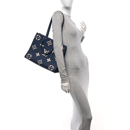 Louis Vuitton Empreinte Monogram Giant Onthego GM Navy Creme 2 of 9