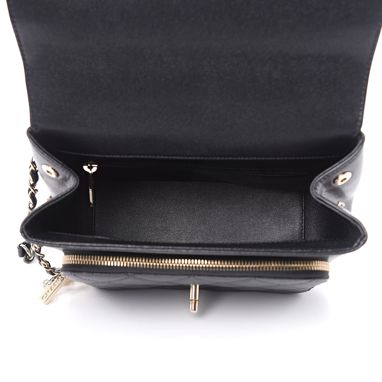 Caviar Quilted Small Business Affinity Flap Black