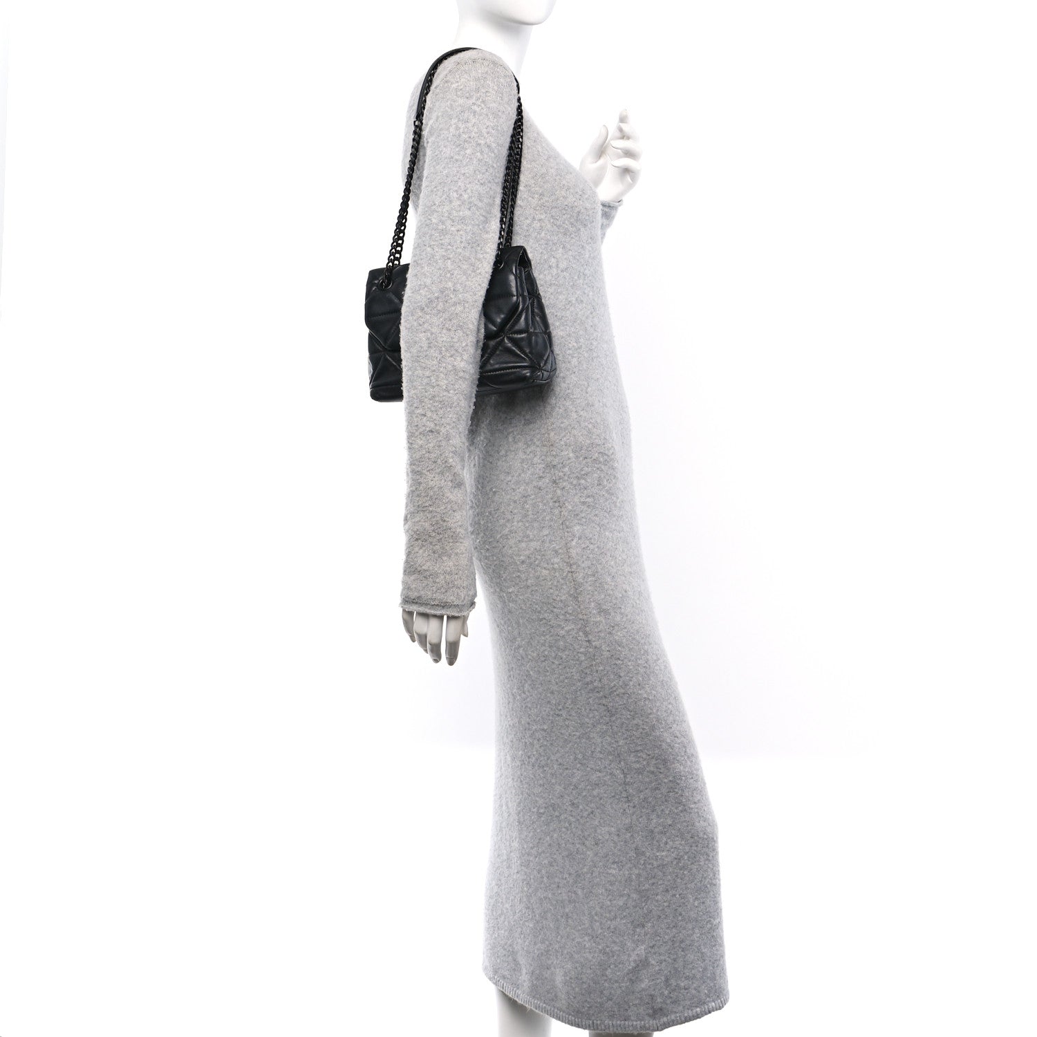 Prada Nappa Triangle Stitched Small Spectrum Bag Black 2 of 9