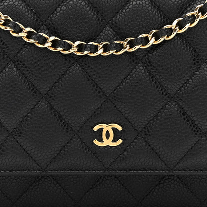 Chanel Caviar Quilted Wallet On Chain WOC Black 8 of 10