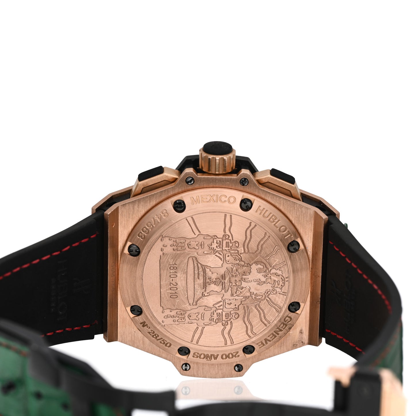 18K Rose Gold Alligator 48mm Big Bang King Power Skeleton Limited Edition Automatic Watch Red 710.OM.0130.GR.MEX10