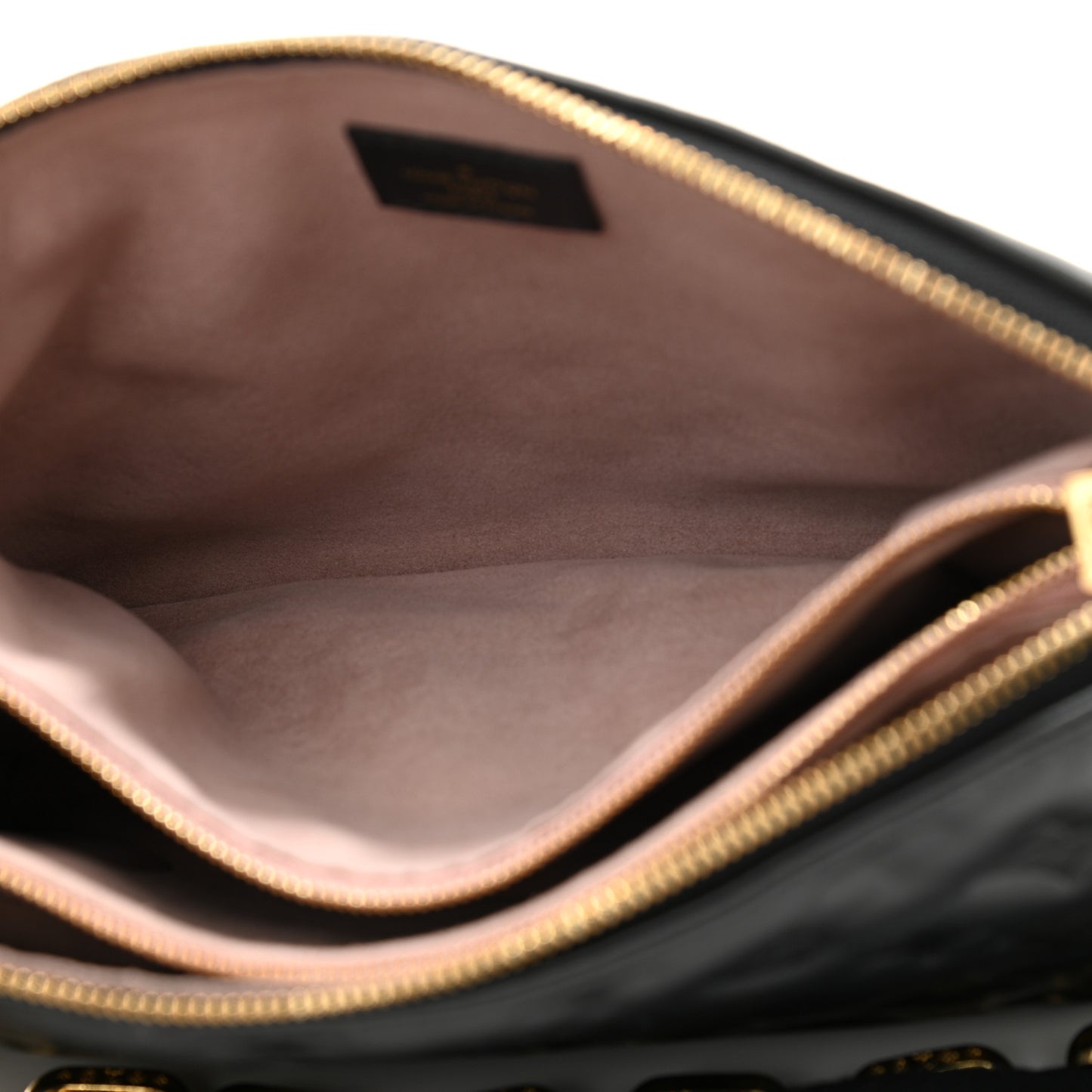 Lambskin Embossed Monogram Coussin PM Black