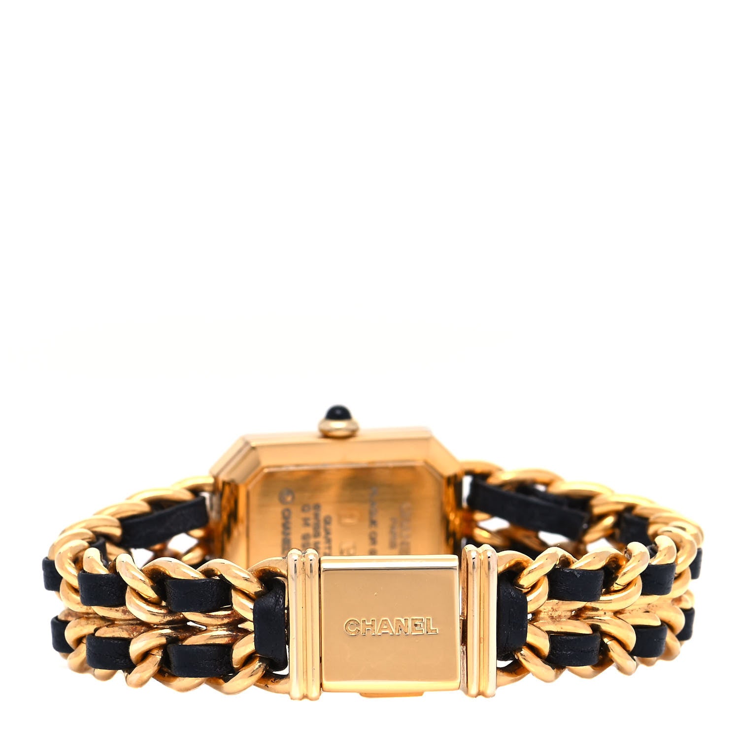 Chanel Stainless Steel Lambskin 20mm Chain Premiere Quartz Watch Gold L 3 of 4