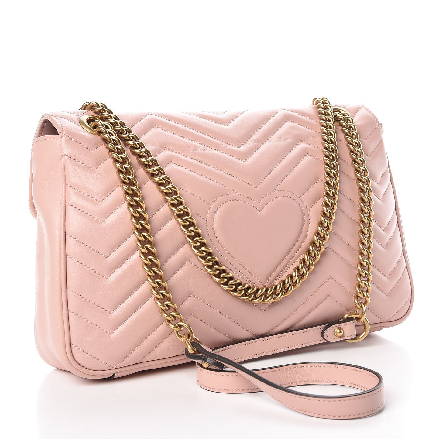 Calfskin Matelasse Medium GG Marmont Shoulder Bag Perfect Pink