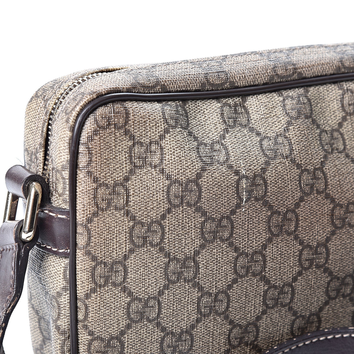 Gucci GG Plus Monogram Small Shoulder Bag Dark Brown 8 of 10