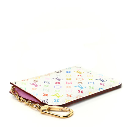 Louis Vuitton Monogram Multicolor Key Pouch White Litchi 4 of 8