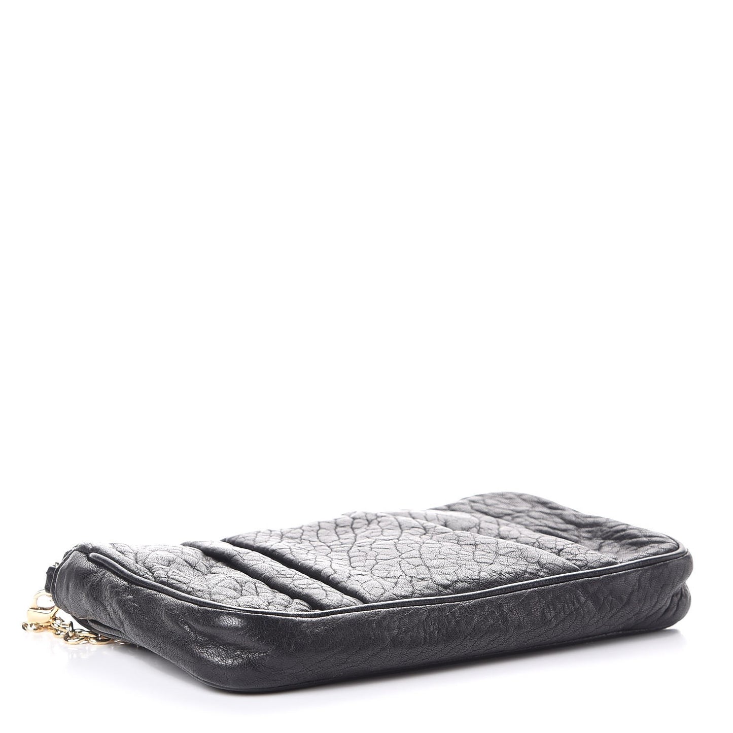 Crinkled Lambskin Mia Pochette Black