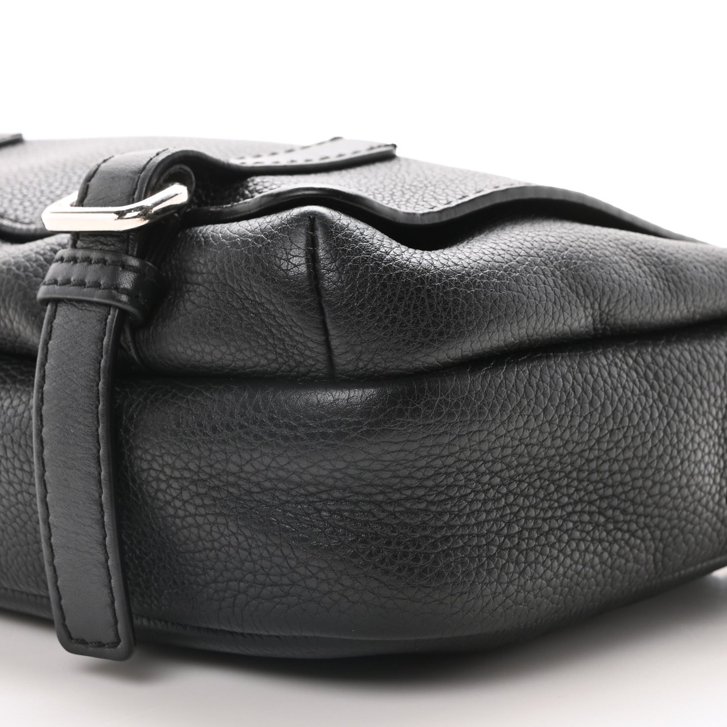Soft Grained Calfskin XS Military Messenger Bag Black