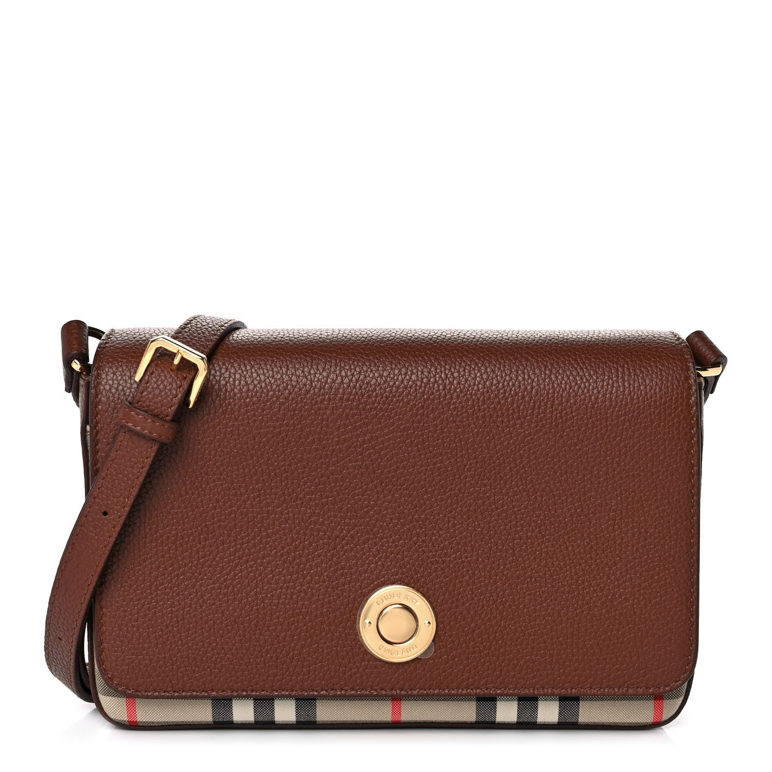 Burberry Calfskin Vintage Check New Hampshire Bag Archive Beige Tan 1 of 13