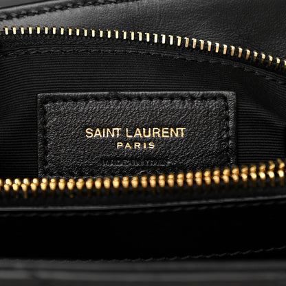 Saint Laurent Calfskin Y Quilted Monogram Medium Loulou Chain Satchel Black 5 of 9