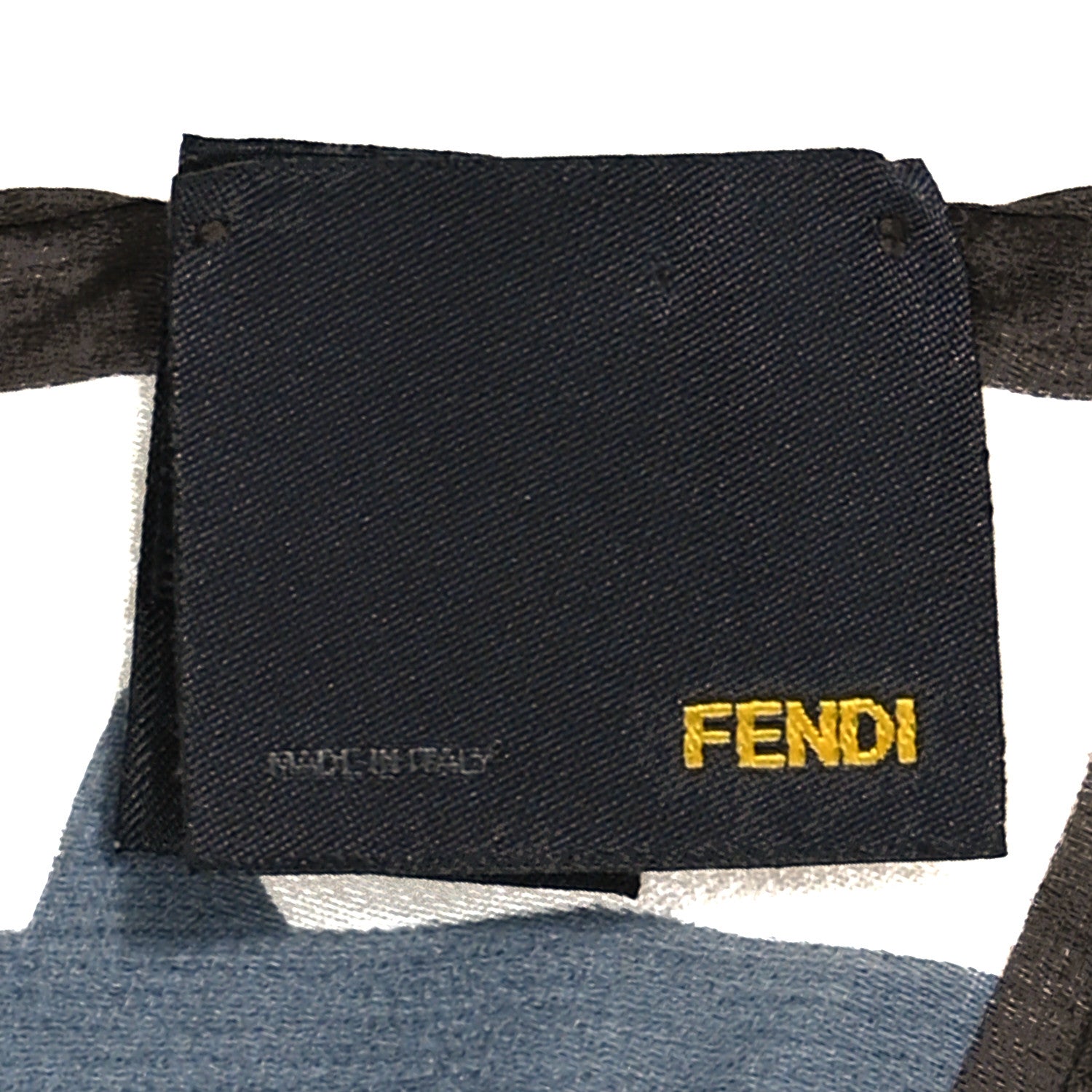 Fendi Silk FF Stole Scarf Black Brown 3 of 4