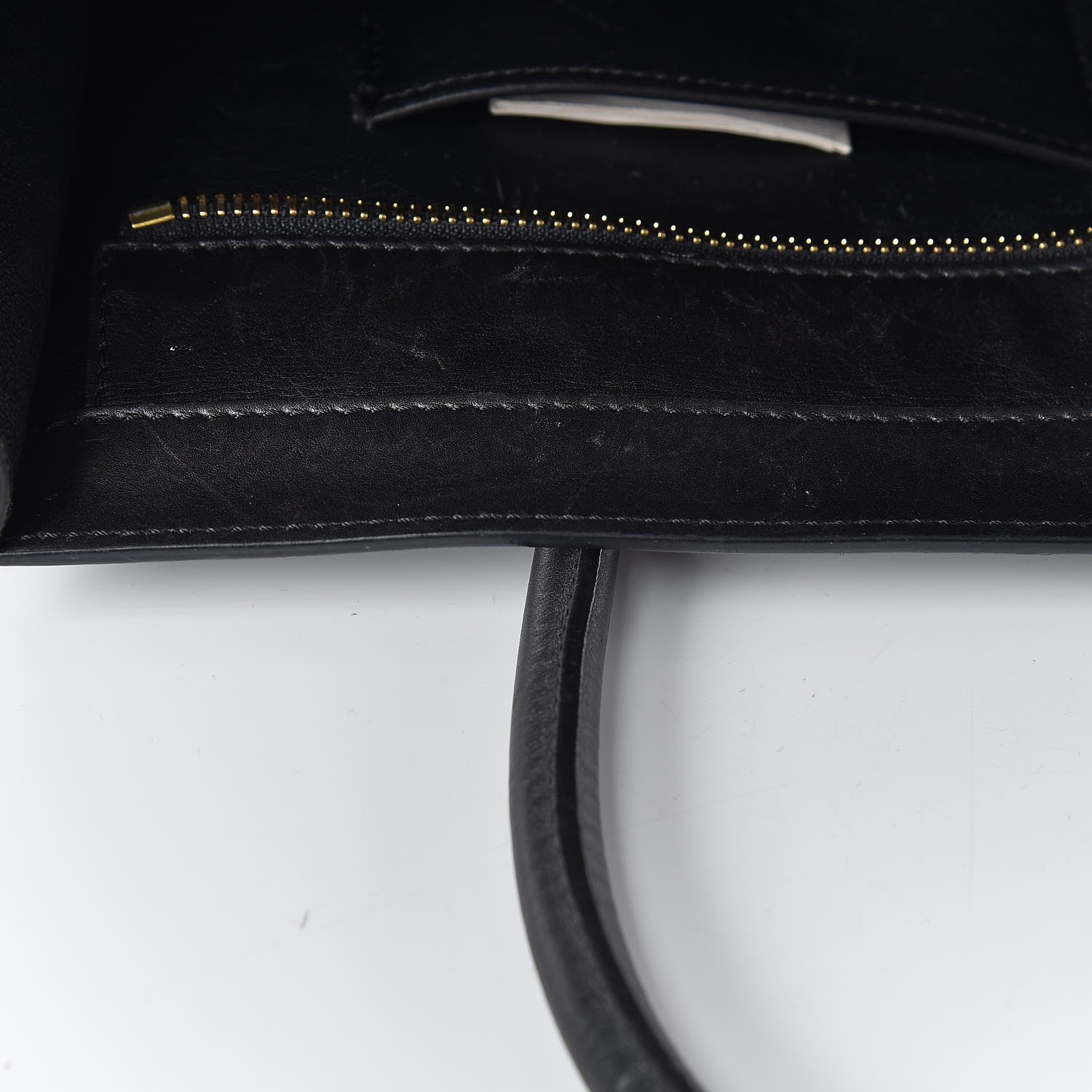 Celine Smooth Calfskin Shrunken Lambskin Mini Bi-Color Luggage Black White 12 of 31