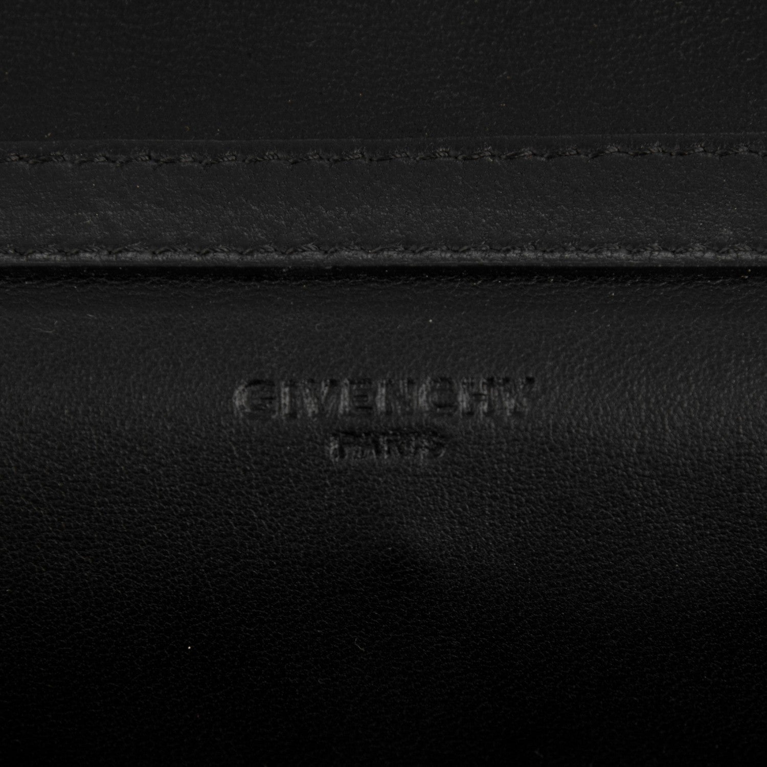 Givenchy Calfskin Cross Embellished Pandora Chain Wallet Black 6 of 6