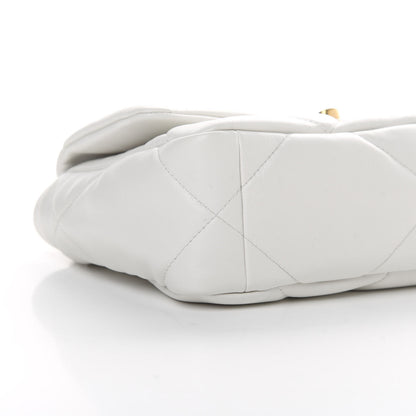 Chanel Goatskin Quilted Medium Chanel 19 Flap White 9 of 12