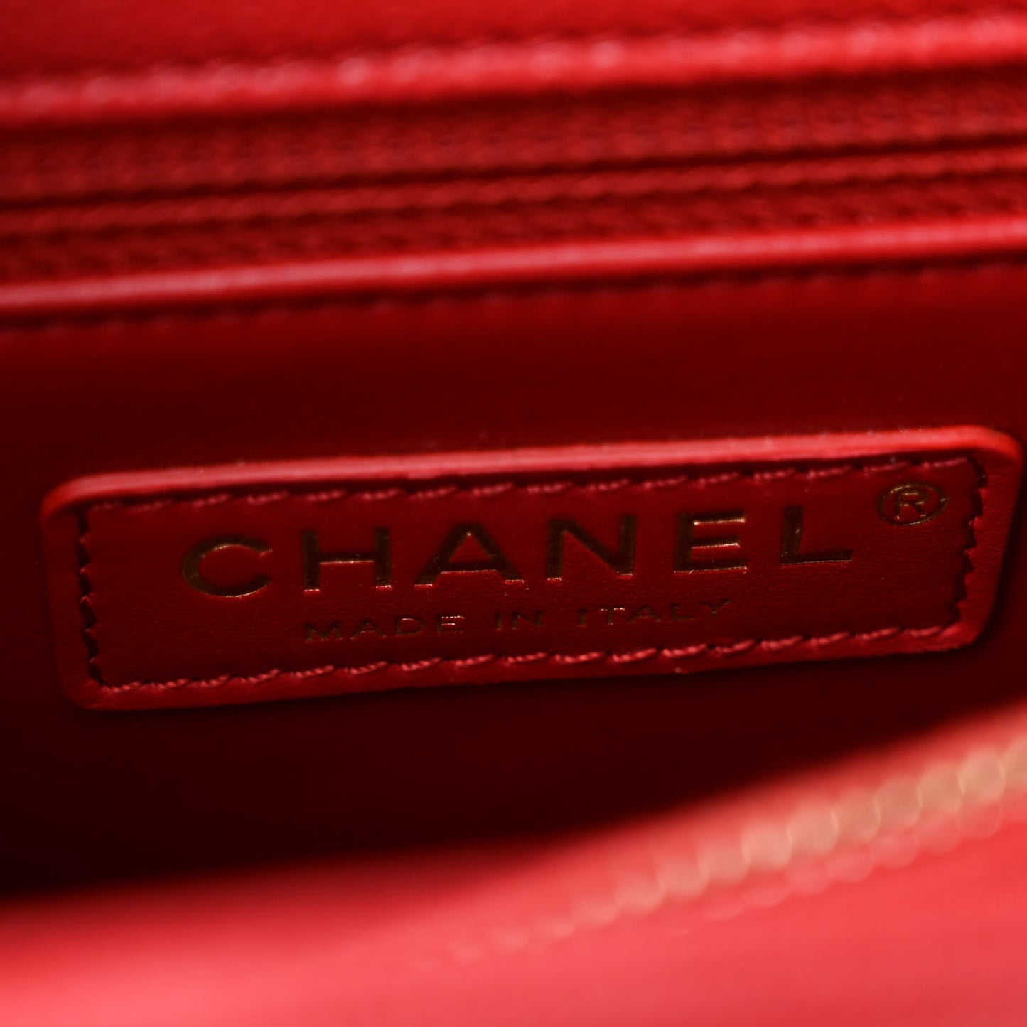 Caviar Lizard Embossed Quilted Small Coco Handle Flap Red