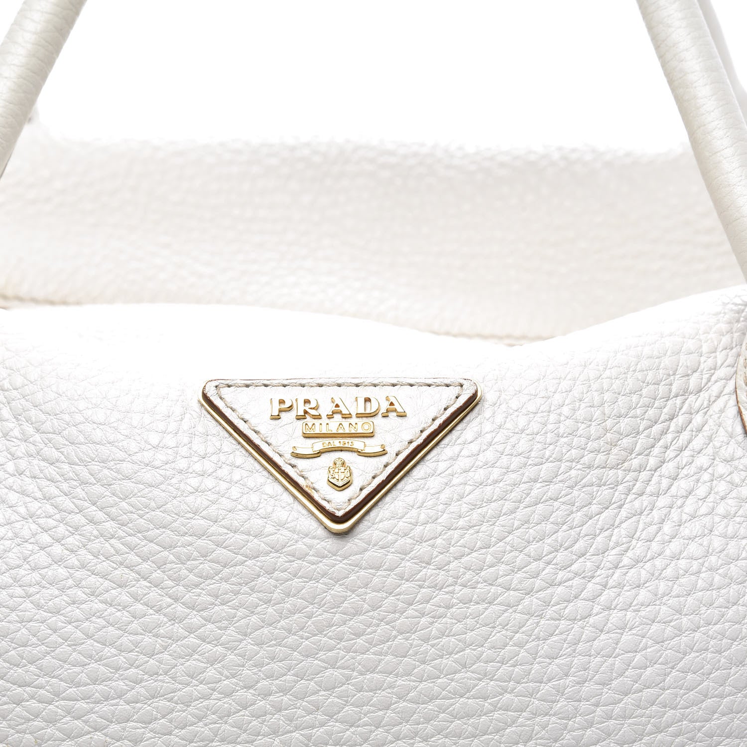 Prada Vitello Daino Medium Top Handle Bag White 13 of 13