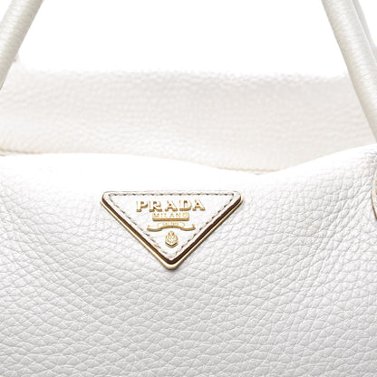 Prada Vitello Daino Medium Top Handle Bag White 13 of 13