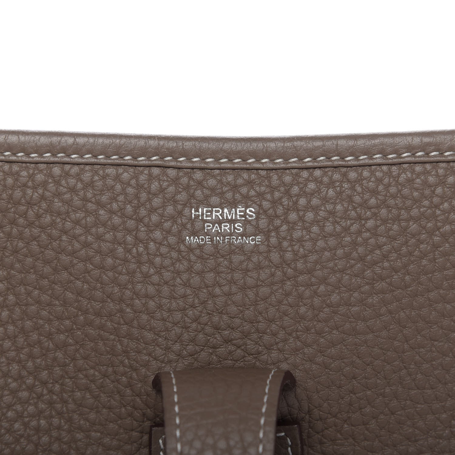 Hermes Taurillon Clemence Evelyne III GM Etoupe 8 of 9
