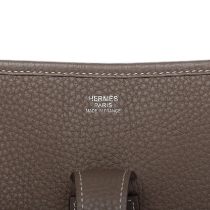 Hermes Taurillon Clemence Evelyne III GM Etoupe 8 of 9