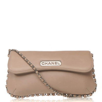 Chanel Lambskin Chain Flap Taupe 1 of 8