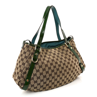 Gucci Monogram Patent Medium Abbey Shoulder Bag Blue 3 of 13