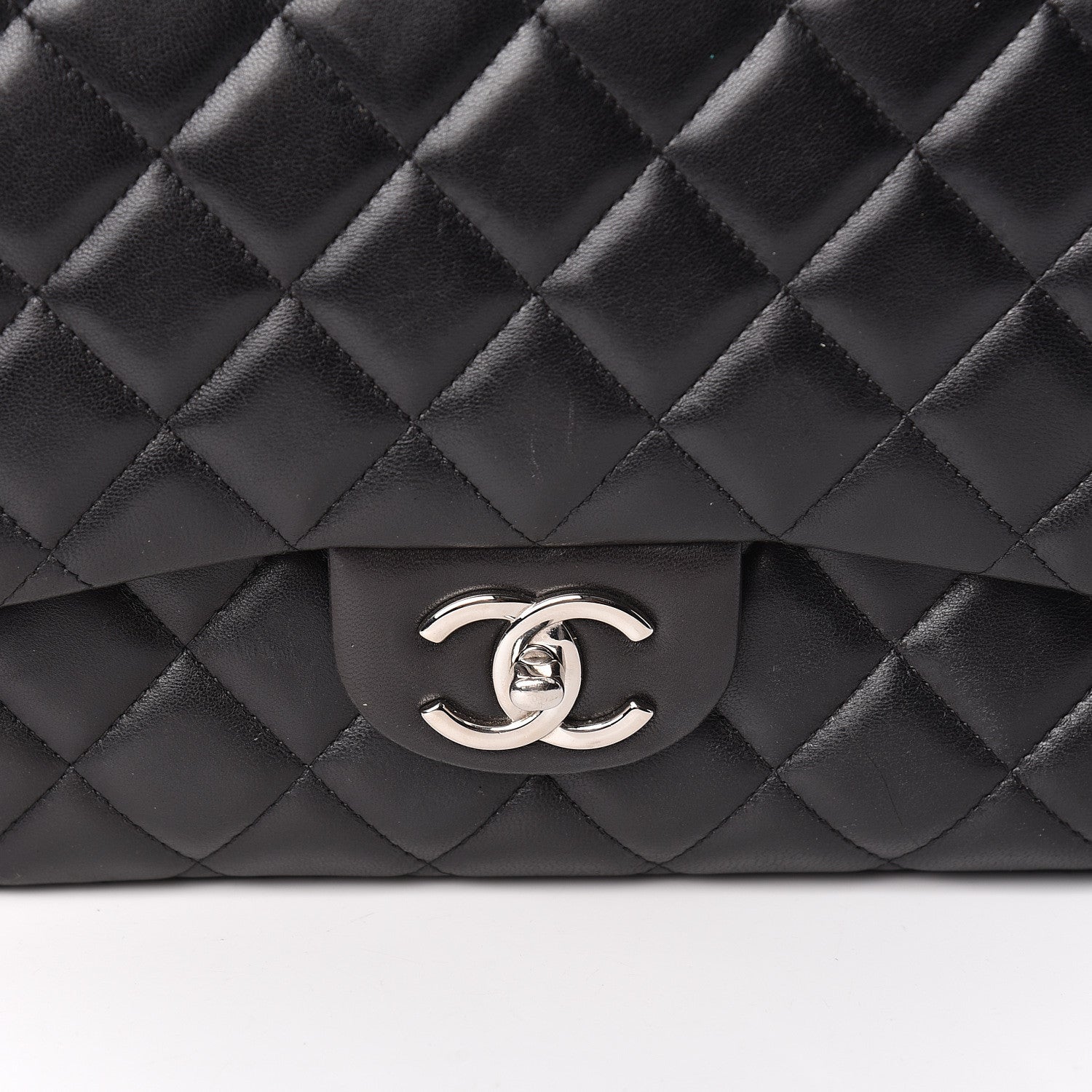 Chanel Lambskin Quilted Maxi Double Flap Black 15 of 15