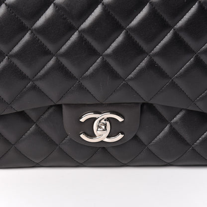 Chanel Lambskin Quilted Maxi Double Flap Black 15 of 15