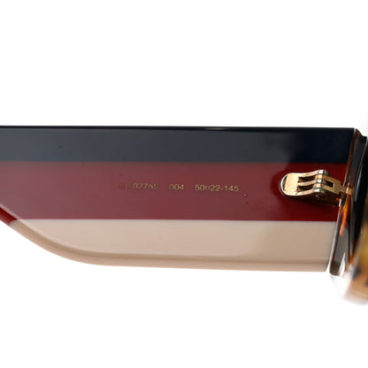 Gucci Acetate Oversized Rectangle Frame Web Sunglasses GG 0275/S Tortoise 5 of 8